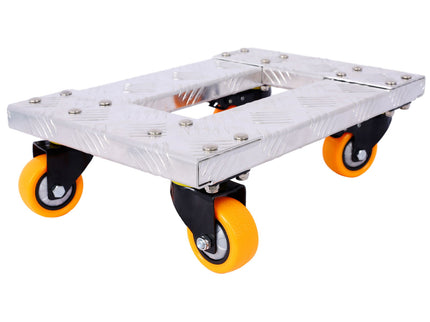 Heavy Duty Furniture Dolly Trolley Car, Aluminum Frame With 3" Tpu Professional Casters, Brake Option