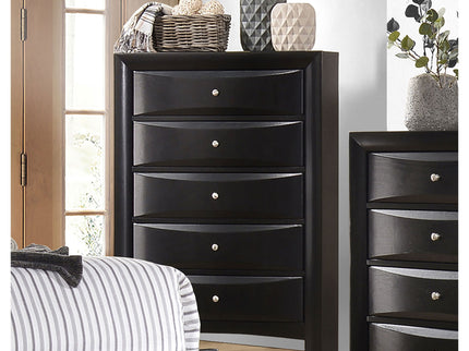 Palamino - 5 Drawer Bedroom Chest - Black