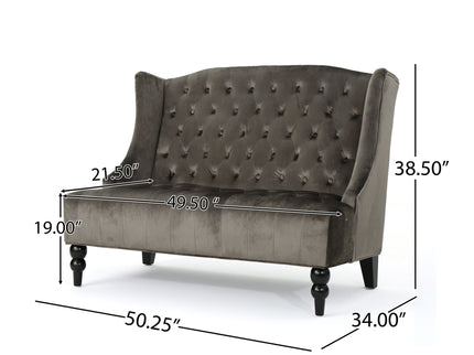 Nurturing - Upholstered Loveseat With Wing Back And Diamond Tufting