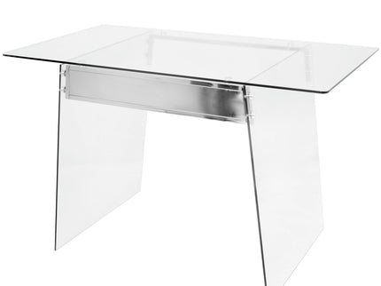 Glacier - Contemporary Desk - Clear / Chrome