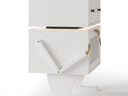 Robot LED Nightstand With 360° Rotating Drawer