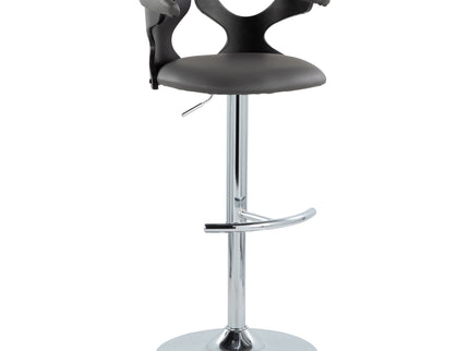 Gardenia - Contemporary Adjustable Barstool & Swivel, Rounded T Footrest (Set of 2)