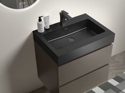 Alice - Bathroom Vanity With Sink, Large Storage Wall Mounted Floating Bathroom Vanity For Modern Bathroom, One-Piece Sink Basin Without Drain And Faucet
