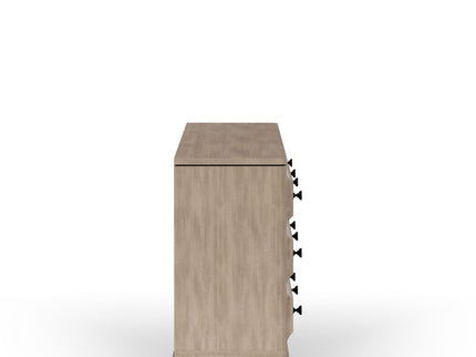 Queen Canopy Bedroom Set With A 2 Drawer Nightstand A Dresser With Poster Mirror And A Door Chest - Sand