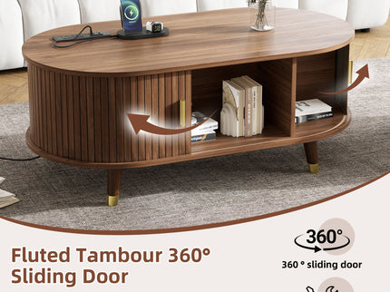 TV Stand & Coffee Table Set With Charging Station