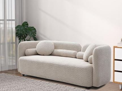 2 Seater Sofa Couch For Living Room - Light Beige