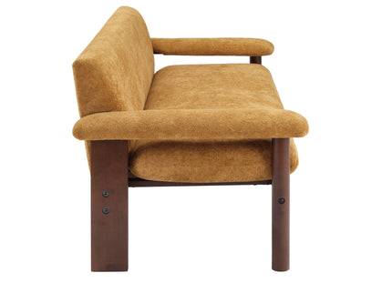 Sofa With Pillow Top Arms, Single Cushion Couch For Living Room - Yellow