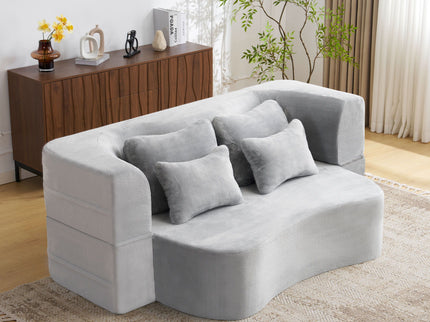 Modern Floor Sofa With 4 Pillows