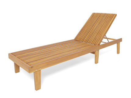 Nadine - Stylish Chaise Lounge Chair - Teak