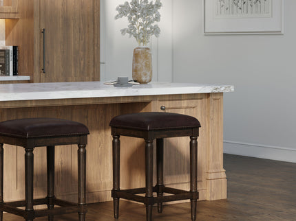Square Stool With Upholstered Seat