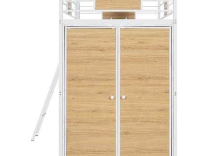 Loft Bed With L Shape Desk And Wardrobe