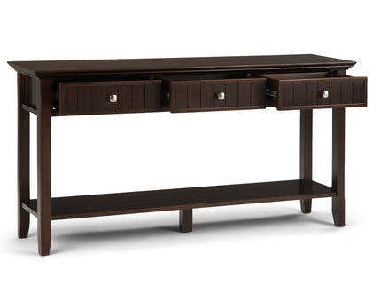 Acadian - Wide Console Sofa Table - Brunette Brown