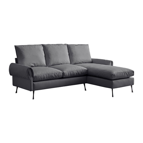 Modern Sectional Technical L-Shaped Sofa Couch With Reversible Chaise Lounge