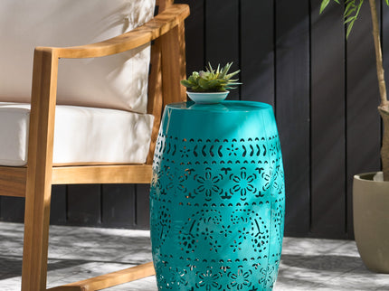 12" Outdoor Lace Cut Side Table