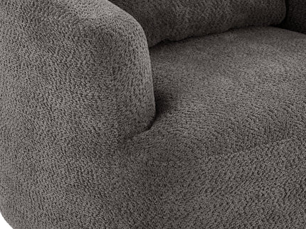 360° Swivel Barrel Sofa Chair With Throw Pillow, Upholstered Accent Chair