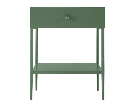 Colette - 1 Drawer Nightstand With Bottom Shelf - Green