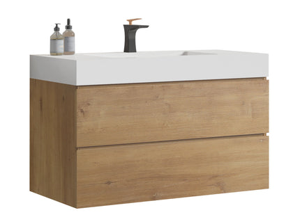 Alice - Bathroom Vanity With Sink, Large Storage Wall Mounted Floating Bathroom Vanity For Modern Bathroom