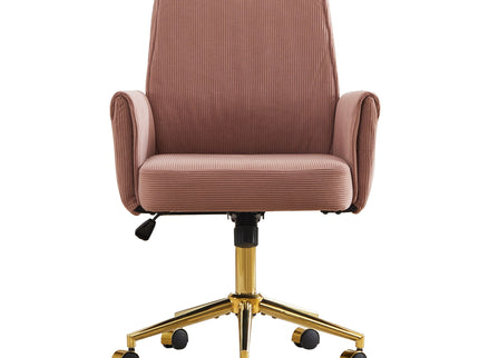 Ergonomic Mid-Back Office Chair With Gold Base