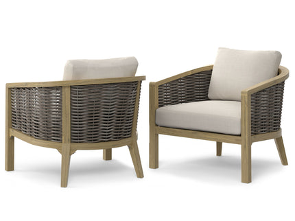 Parkside - Outdoor Conversation Chair (Set of 2) - Natural