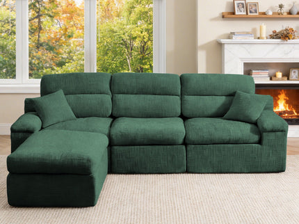 Corner Chaise Sofa With High Backrest