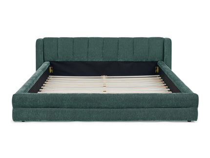 Modern Upholstered Bed Frame With Thick Fabric And Headboard