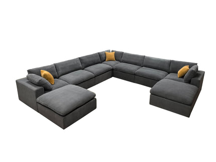 Custom Configuration Modular Sectional & Toss Pillows