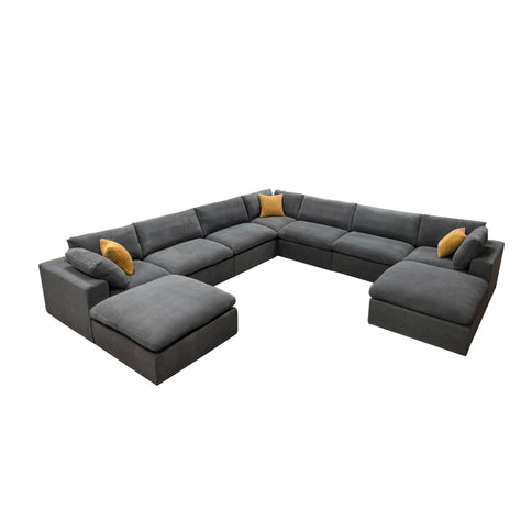 Custom Configuration Modular Sectional & Toss Pillows