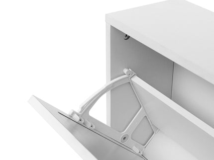 2 Door Shoe Rack, Rattan, Double Layer, Suitable For Living Room, Hallway - White