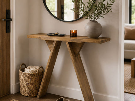 Console Table With V - Shaped Base