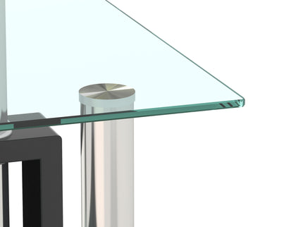 Modern Tempered Glass Tea Table, End Square Table For Living Room