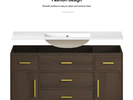 Bathroom Vanity With Abundant Storage 2 Soft Close Doors And 6 Drawers