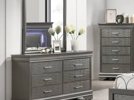 1 Piece Dresser 6 Drawers Bedroom Furniture - Gray