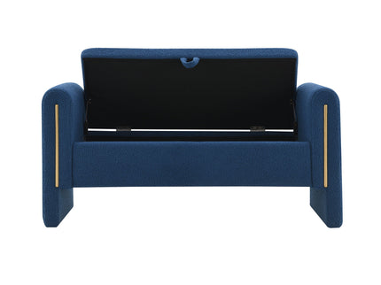Modern Teddy Upholstered Large Bed End Bench With Arms And Storage