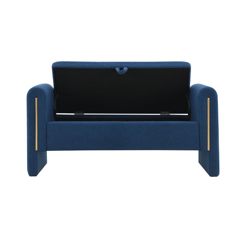 Modern Teddy Upholstered Large Bed End Bench With Arms And Storage