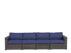 Dark Brown / 4 Seater Sectional