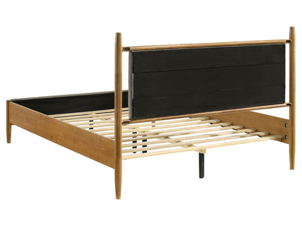 Panel Platform Bed With Upholstered Headboard And Footboard