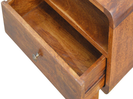 Solid Wood Curved Media Unit