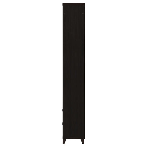 Media Tower With And Drawer With Adjustable Shelves Handles - Brown