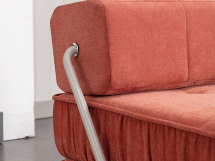 Folding Sofa With Removable Back Cushion, Convertible Futon Sleeper Chair