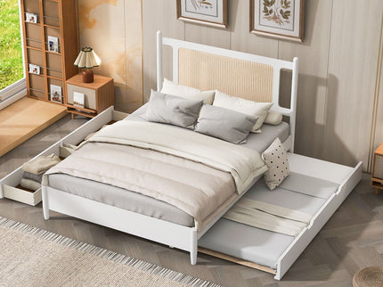 Platform Bed With 2 Big Drawers & Trundle