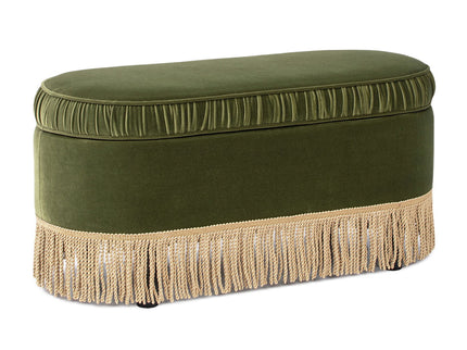 Serena - Contemporary Design Oval Storage Bench Ottoman