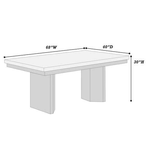 Dining Table For Kitchen - Black / White
