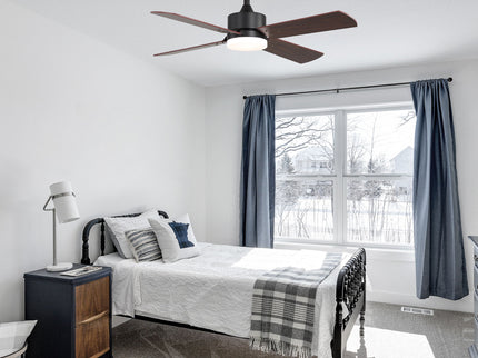 42" Ceiling Fan With Light And Memory Function, DC Reversible Motor, 4 Blades