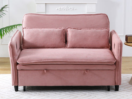 Modern Fabric Multi-Functional Sofa Bed With Adjustable Armrests And Backrests