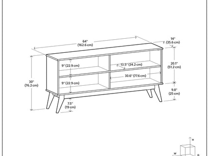 Draper - Handcrafted Low Bookcase