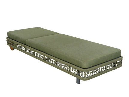 Outdoor Chaise Lounge & Wheels, 5 Position Adjustable Backrest