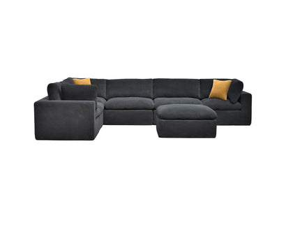 Custom Configuration Modular Sectional With Toss Pillows