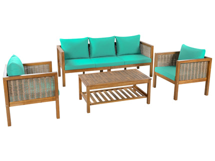 Patio Set Outdoor With Coffee Table And Cushions