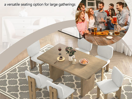 Dining Table Set For 6 With Upholstered Chairs