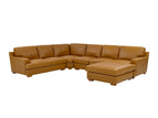 Orange / 2 Pc. Sectional Sofa, Ottoman